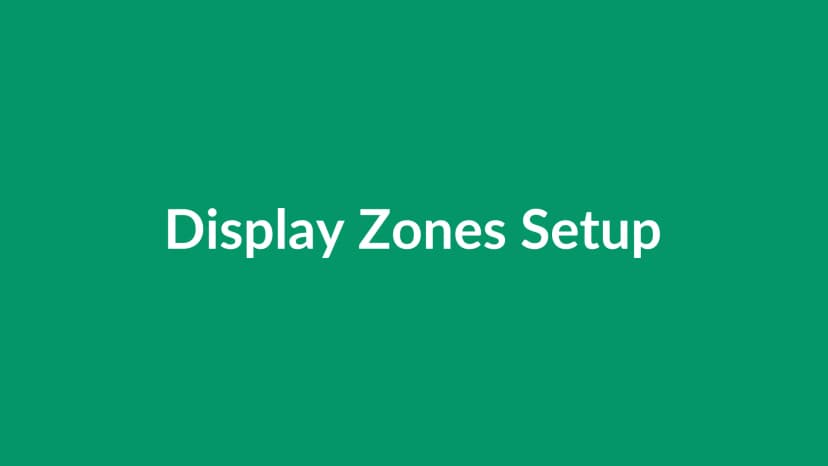 Multiple display zones in venue