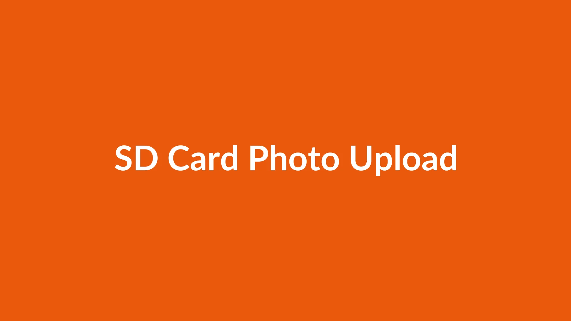 SD card upload station